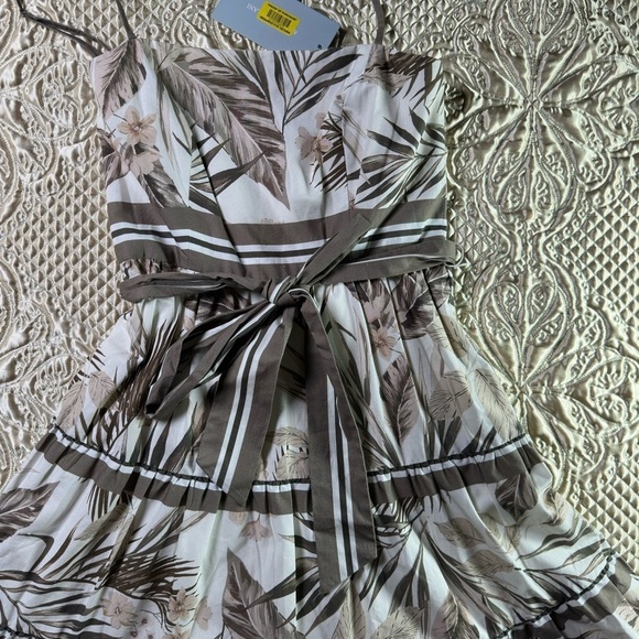 ANTONIO MELANI Tan Brown Ruffled Sundress - Picture 5 of 9